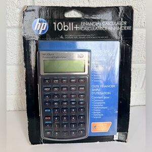 HP 10bII+ Financial Calculator in Black and Silver